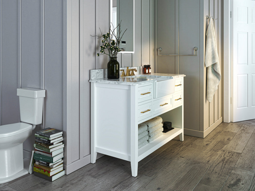 Hayley Bathroom Vanity Set, White, 48"