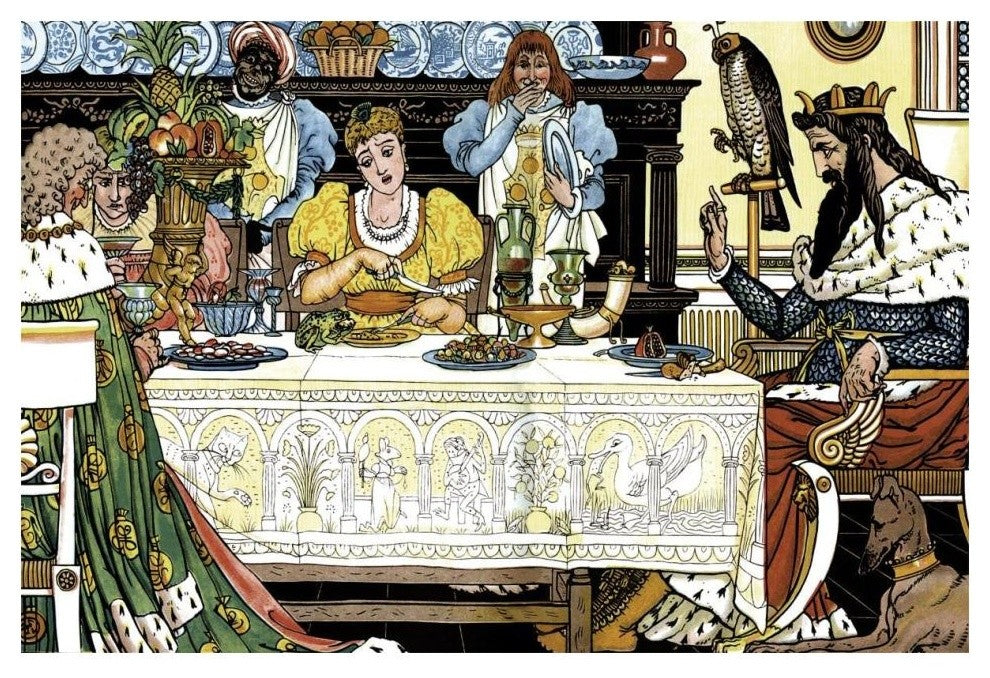 "Frog Prince Title Page" Digital Paper Print by Walter Crane, 20"x14"