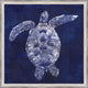 "Custom Sea Turtle Shadow II" Wall Art, 21"x21"