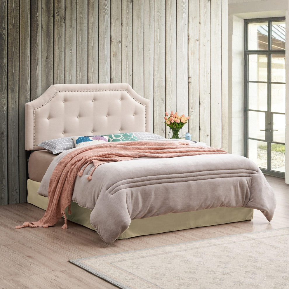 Franklin 61.02" W Beige Queen Expandable Width Headboard