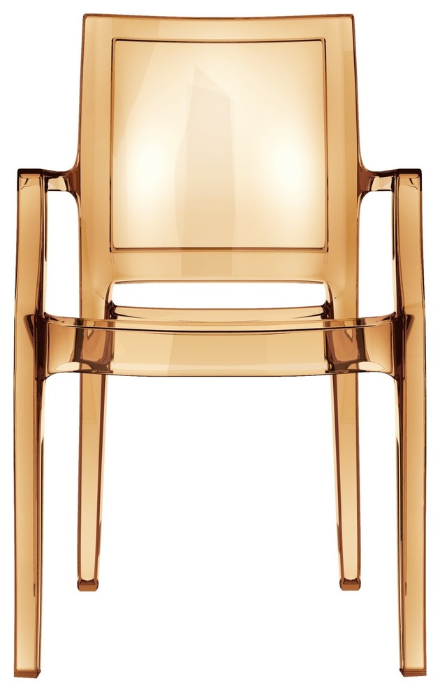 Compamia Arthur Dining Chairs, Set of 4, Transparent Amber