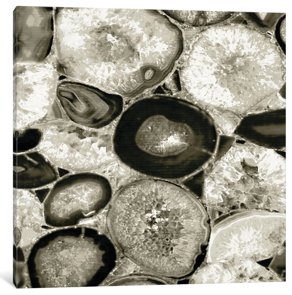 "Agate In Pewter I" by Danielle Carson, Canvas Print, 12"x12"