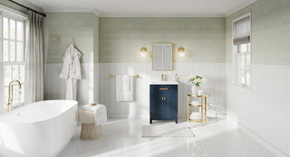 The Savoy Bathroom Vanity, Monarch Blue, 24", Single, Without Mirror, Freestanding