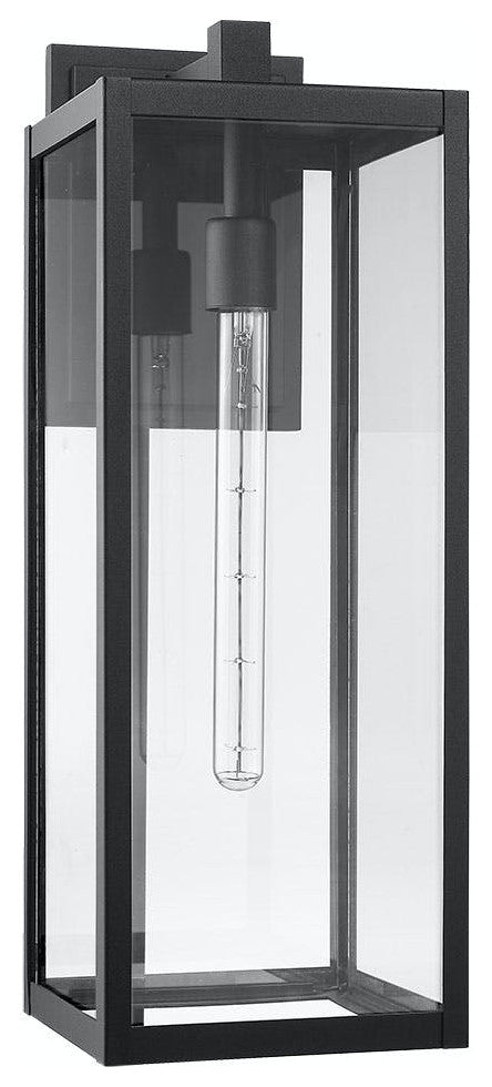 Modern 1 Light outdoor aluminum wall light in black