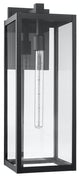 Modern 1 Light outdoor aluminum wall light in black