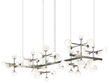 Sonneman 2067 Nebula 19 Light 96"W LED Abstract Chandelier - Satin Nickel