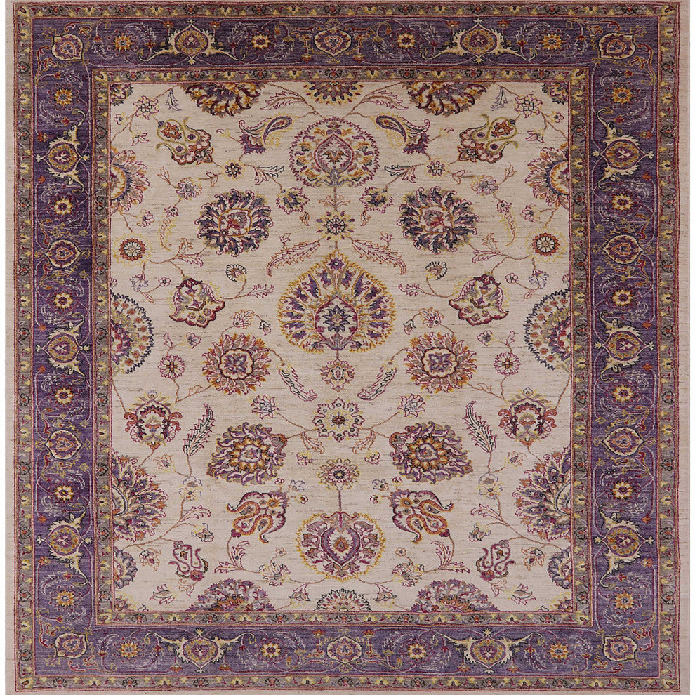 Ahgly Company Indoor Square Mid-Century Modern Area Rugs, 8' Square