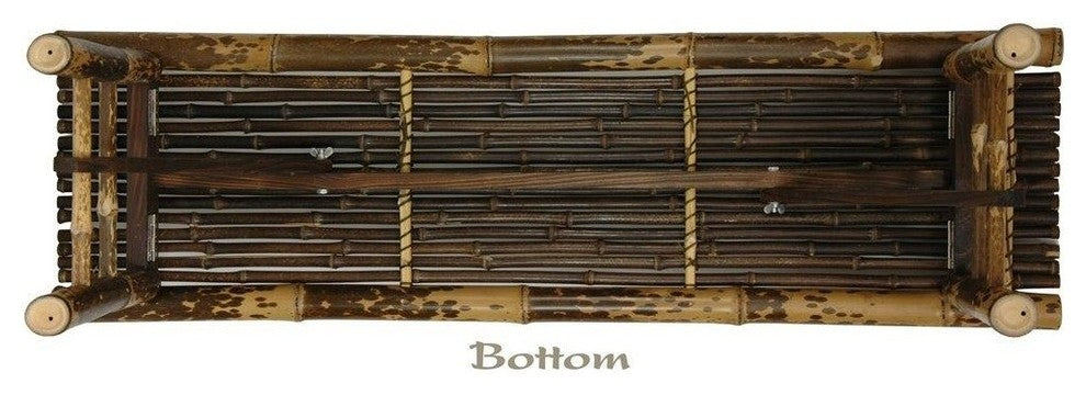 Japanese Bamboo Folding Bench, Dark