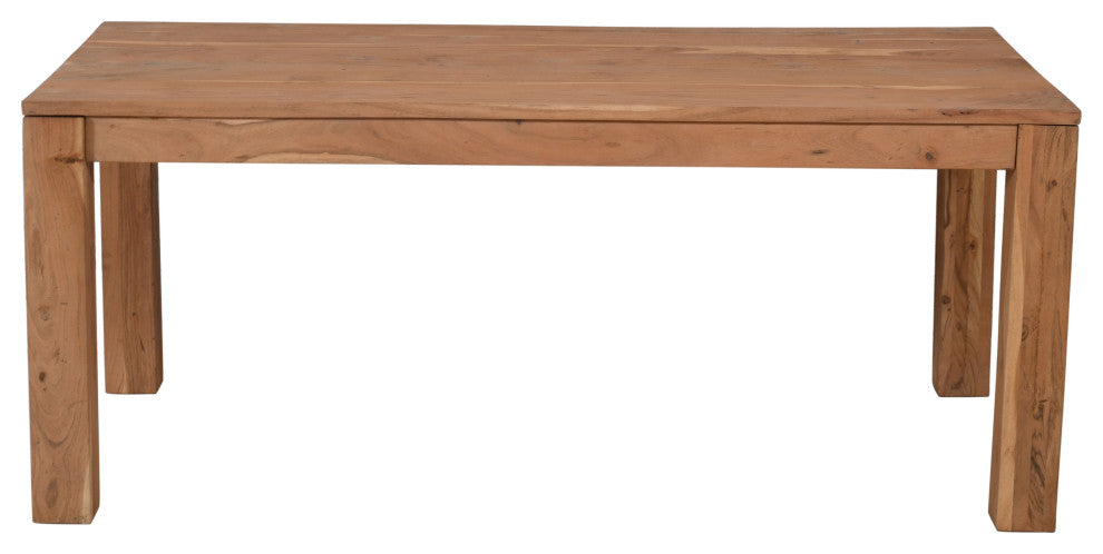 Fernious 72" Dining Table, Natural Finish on Mango Solid Wood