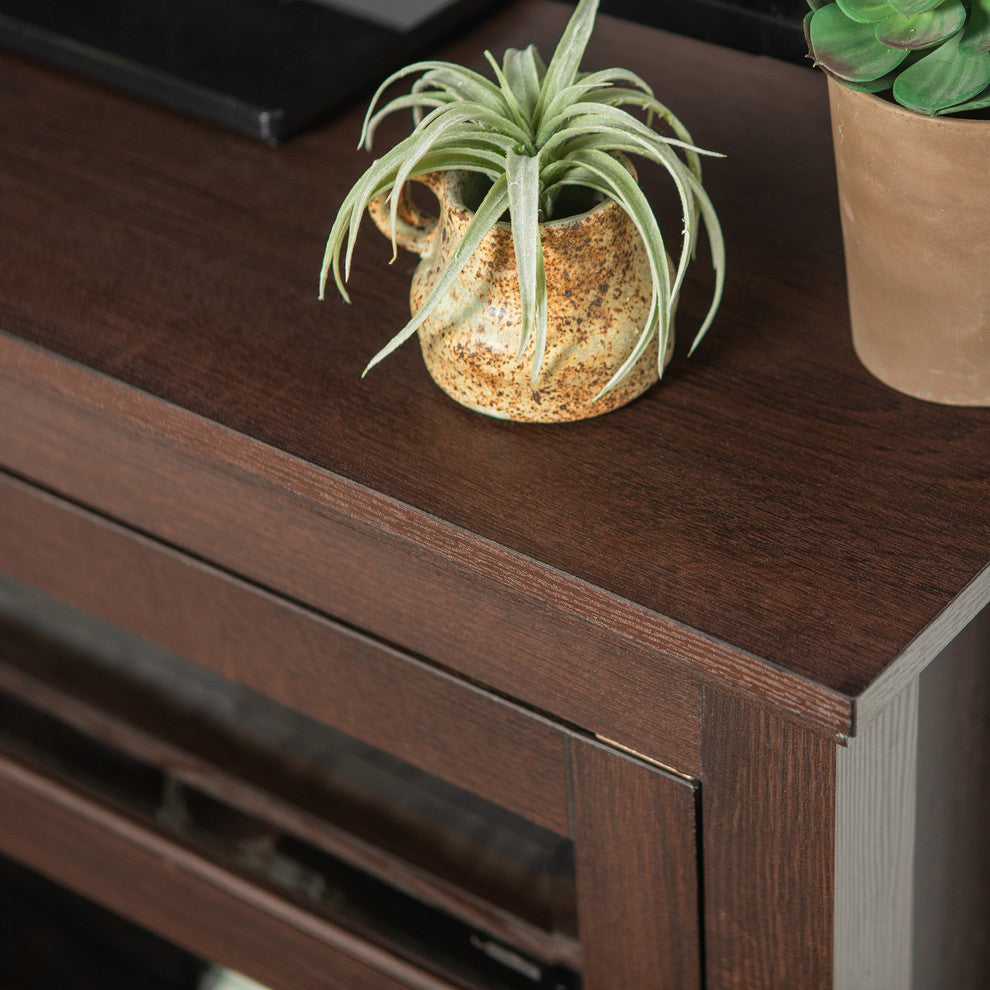 44" Wood Corner TV Stand, Espresso