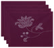 18"x14" Traditional Flower-Single Bloom, Floral Print Placemat, Purple, Set of 4