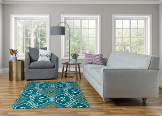Illuminate Soft Chenille Area Rug, Teal, 4'x6'