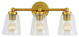 Wilshire three light vanity