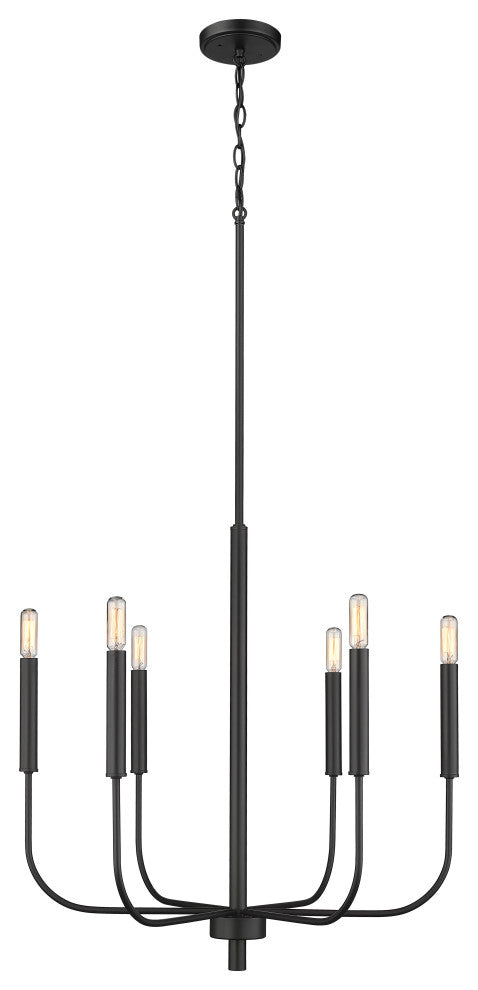 Rustic and Modern 6 - Light Forged Chandelier