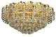 Elegant Belenus Flush Mount, Gold Finish With Royal Cut Crystal