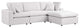 Commix 4-Piece Outdoor Patio Sectional Sofa White