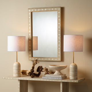 Sama Wood and Bone Inlay Rectangle Mirror