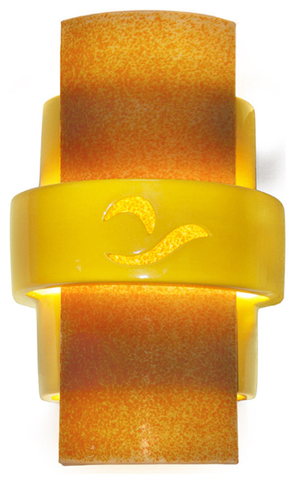 South Beach Wall Sconce, Sunflower Yellow and Tangelo, Bulb Type: E12