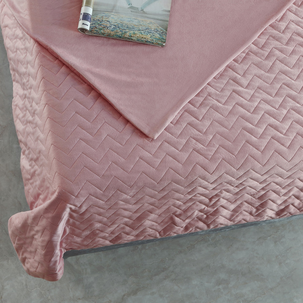 Cozy Tyme Kiyomi Weighted Blanket, Blush, 48"x72", 12LB