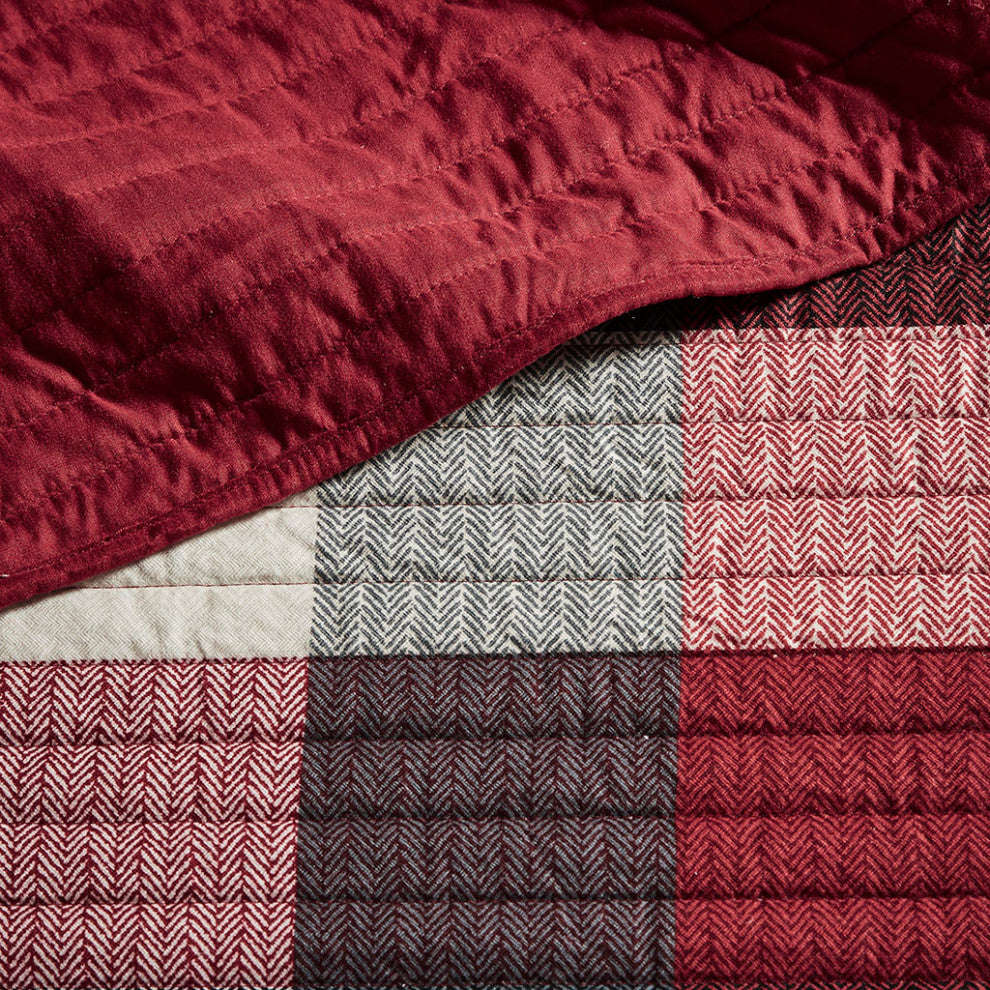 Madison Park Ridge 6 Piece Reversible Daybed Cover Set, Red