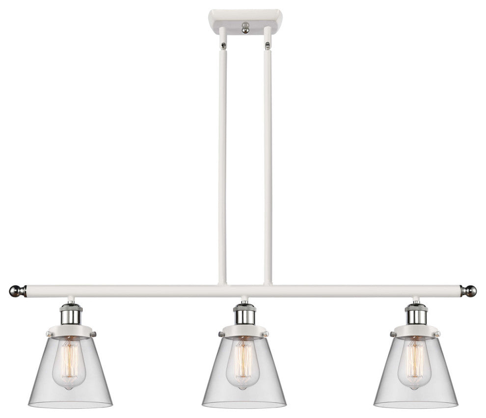 Innovations 916-3I-WPC-G62 3-Light Island Light, White, Polished Chrome