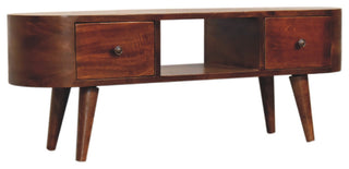 Chestnut Round Open Media Unit