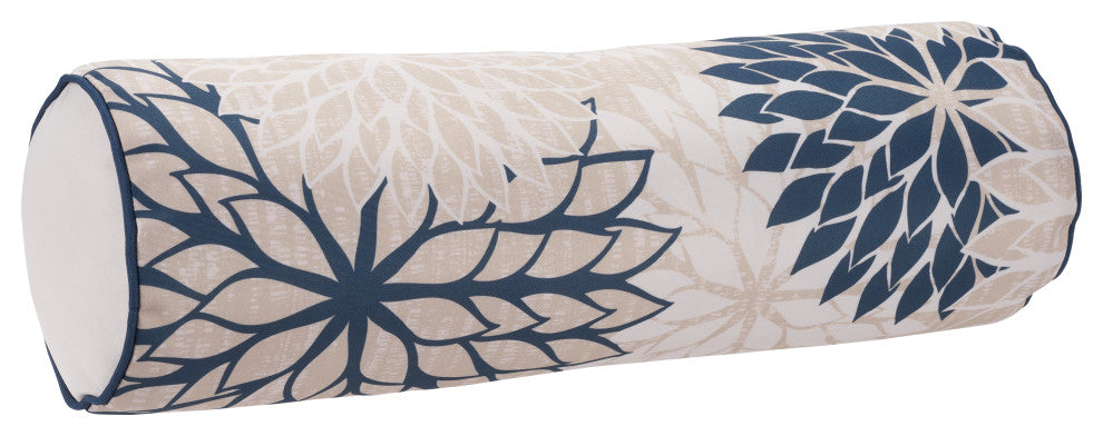Mina Victory ALH05 Throw Pillow, Ivory/Navy, 6" x 20"