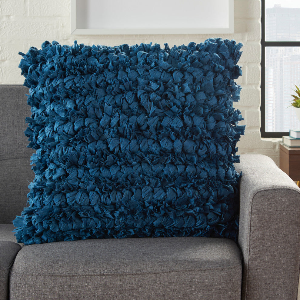 Mina Victory DL658 Throw Pillow, Navy, 20" x 20"