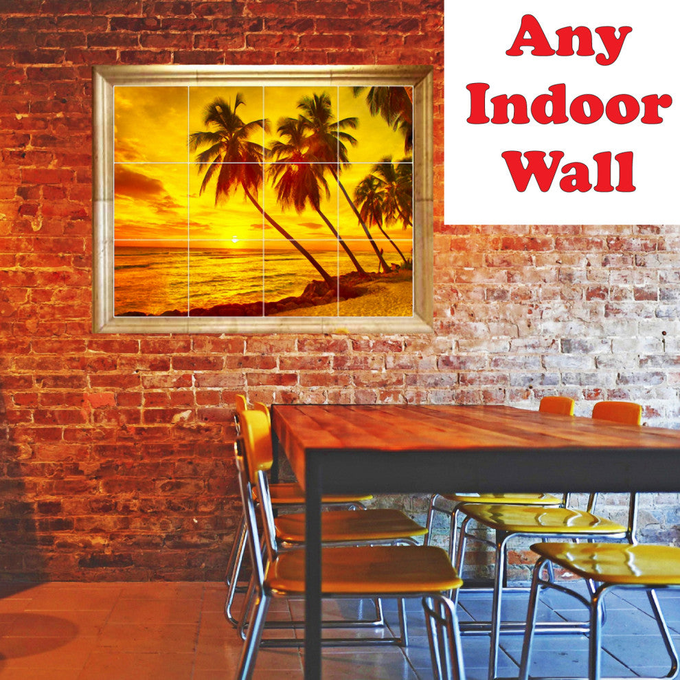 Wolf Ceramic Tile Wall Mural HZ501230-43XL. 48" x 36"