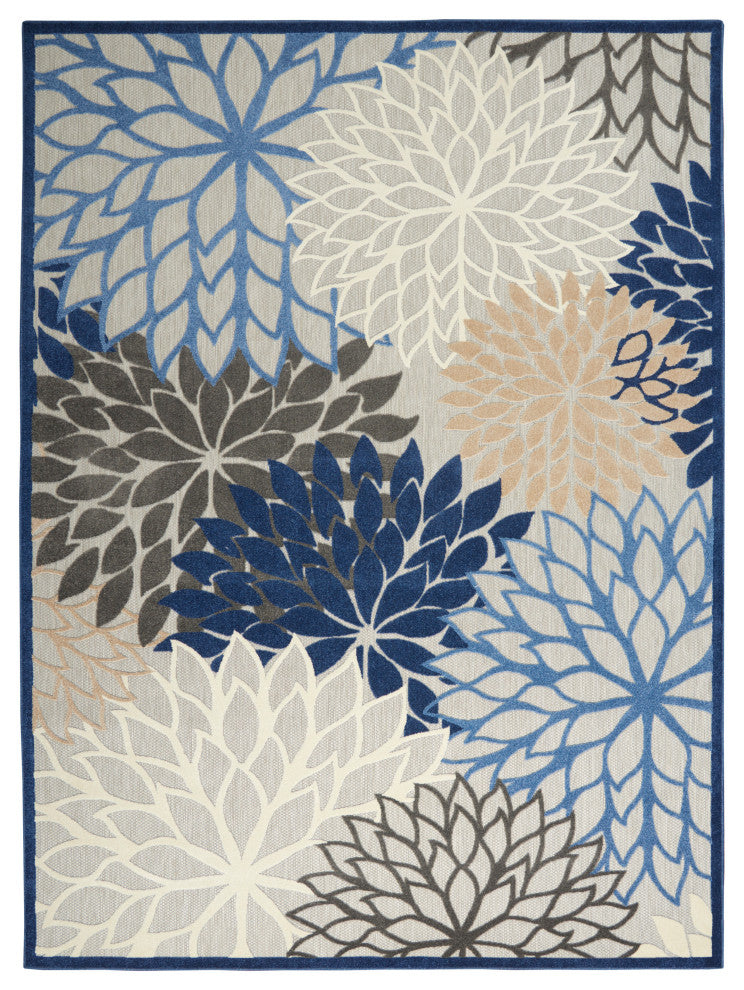 Nourison Aloha 12' x 15' Blue/Multicolor Tropical Area Rug