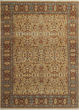 Turkish-Knotted Ankara 308 Ivory Rug, 7'11x10'8