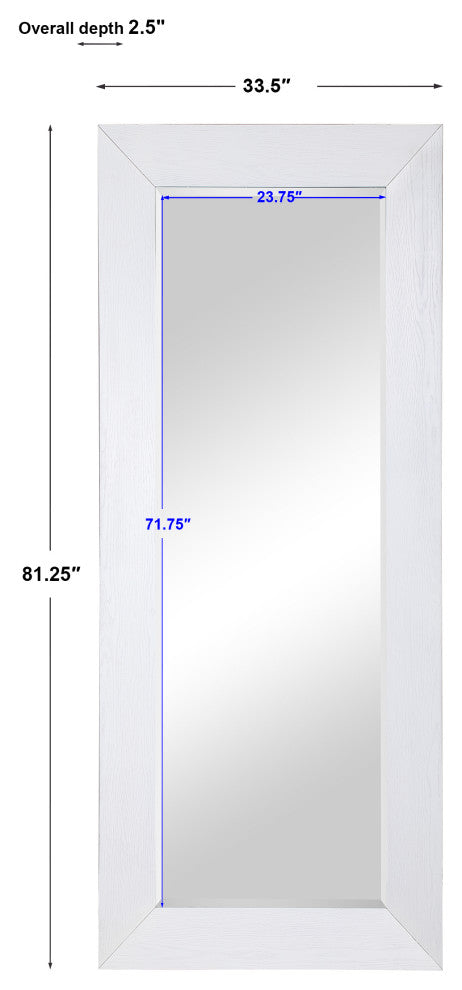 Uttermost Tybee White Oak Leaner Mirror