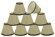 32121-9 Small Hardback Empire  Chandelier Clip On Lamp Shade Beige 3"x6"x5"