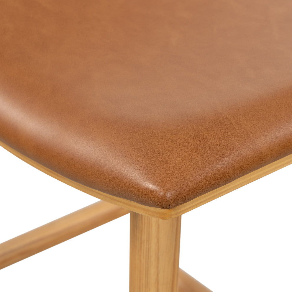 Union Saddle Stool, Smoked Naturl, Counter