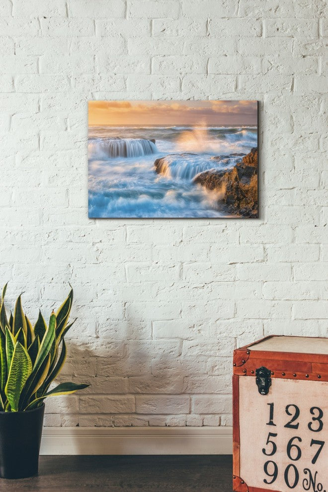 Epic Graffiti "Sunset Fury" by Darren White, Giclee Canvas Wall Art, 18"x26"