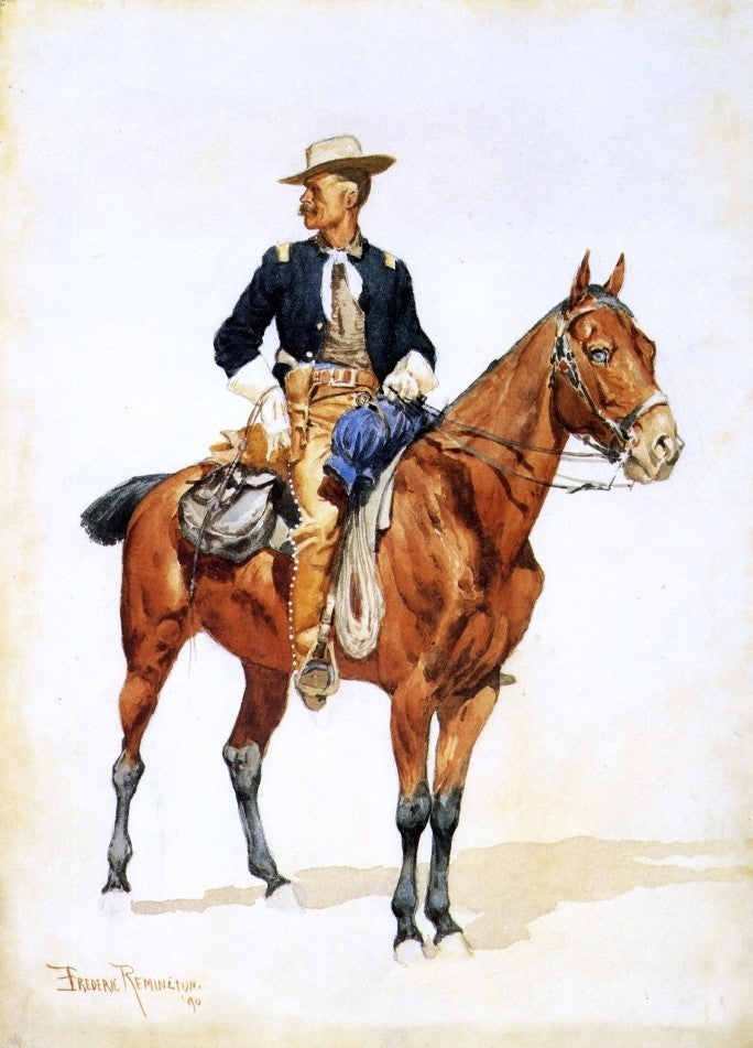 Frederic Remington Lieutenant S. C. Robertson Wrapped Canvas, 18"x27"