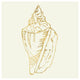 "Coastal Breeze Shell Sketches III" Paper Print by Anne Tavoletti, 42"x42"
