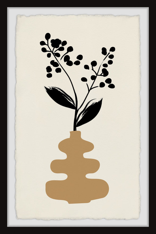 "Layered Vase" Framed Painting Print, 12x18