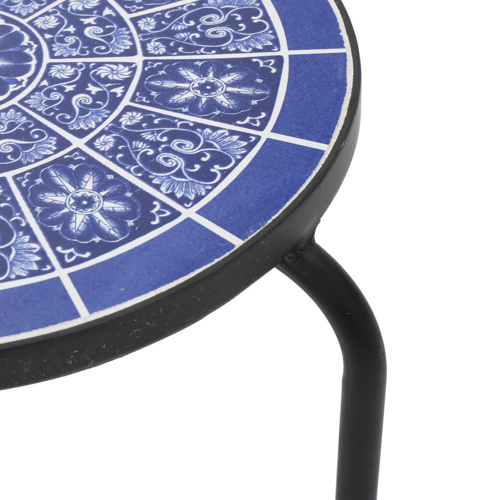 GDF Studio Soleil 10 Inch Outdoor Ceramic Top Plant Stand