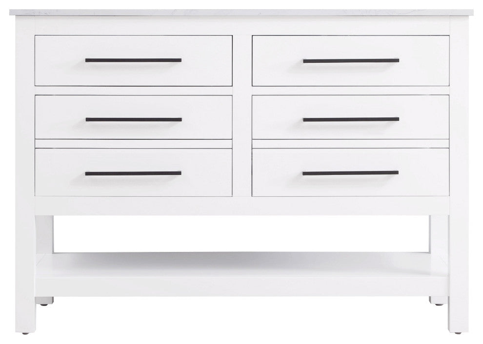 Home Living 48" Single Bathroom Vanity, White