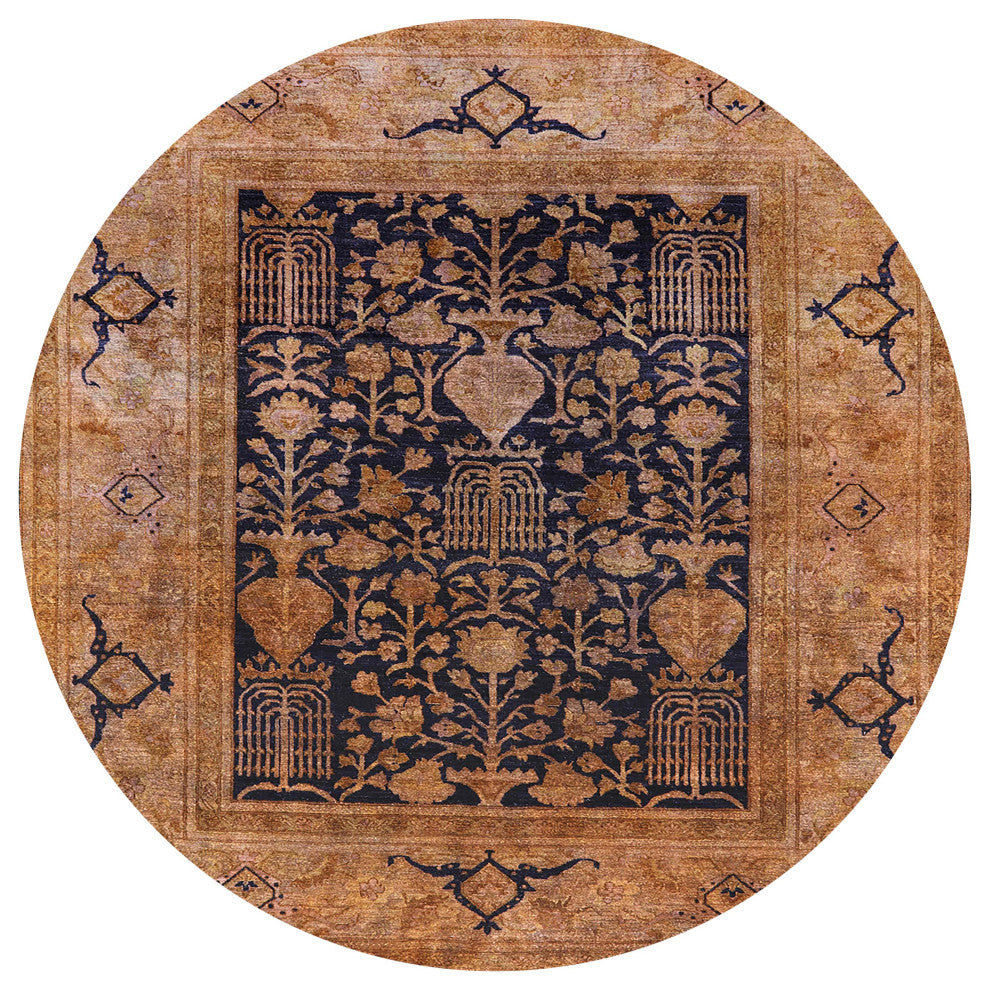 Ahgly Company Indoor Round Mid-Century Modern Area Rugs, 4' Round