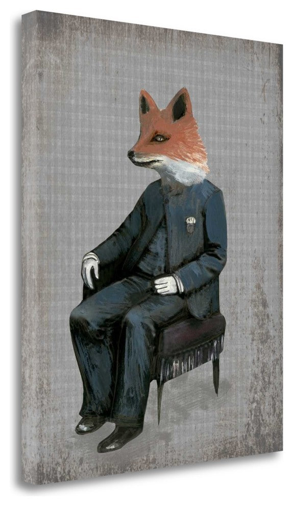 "Mr. Red Tail" By Sarah Ogren,Ready to Hang Giclee Print on Gallery Wrap Canvas