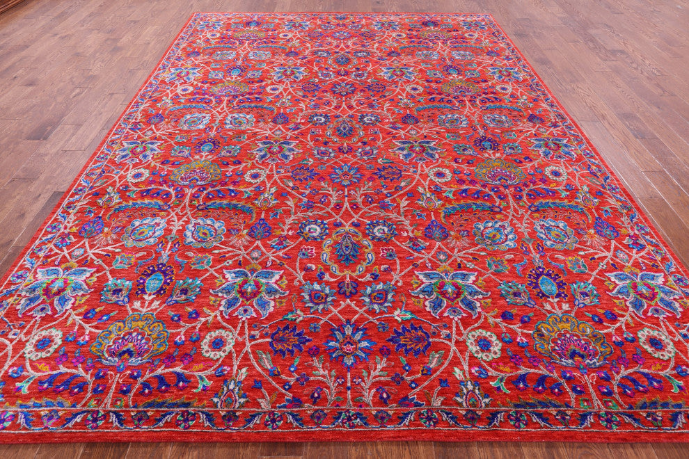 Persian Handmade Wool & Silk Rug 8' 11" X 11' 11" - Q14921