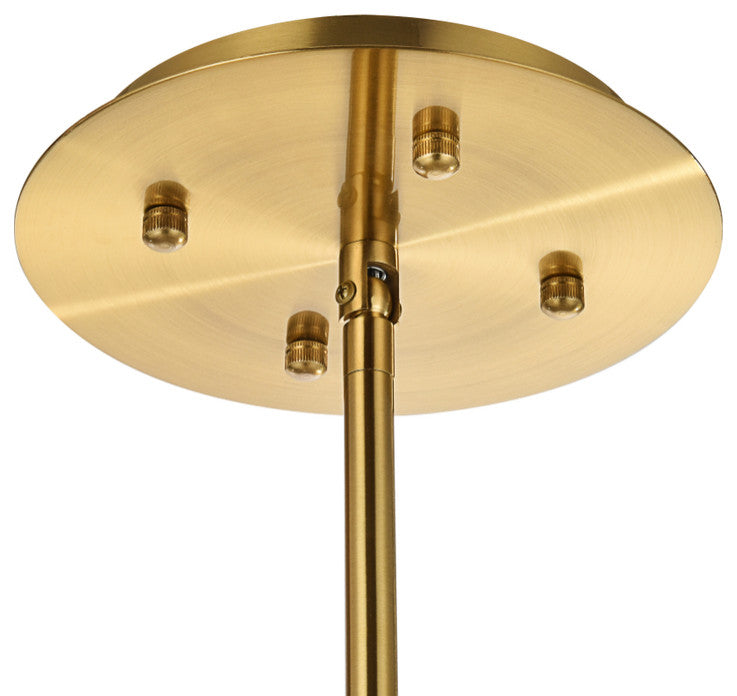 Victor 36" Crystal Starburst Oval Pendant, Gold