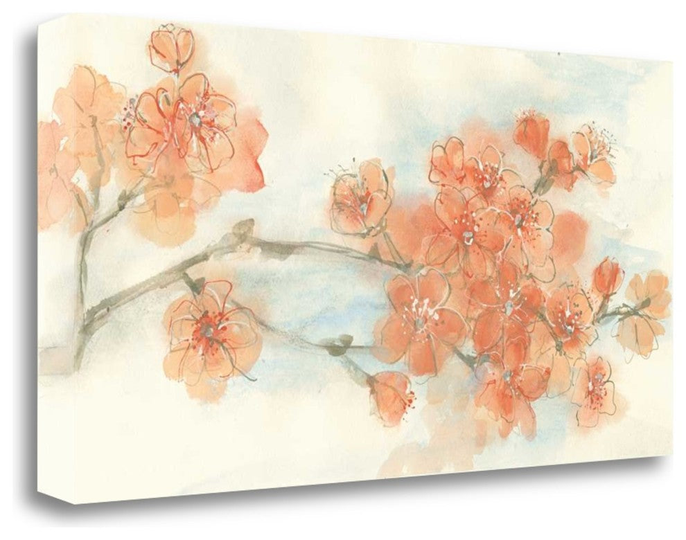 "Peach Blossom I" By Chis Paschke, Giclee Print on Gallery Wrap Canvas