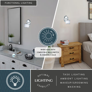 Vaxcel Carlisle 1 Light Vanity Light Chrome