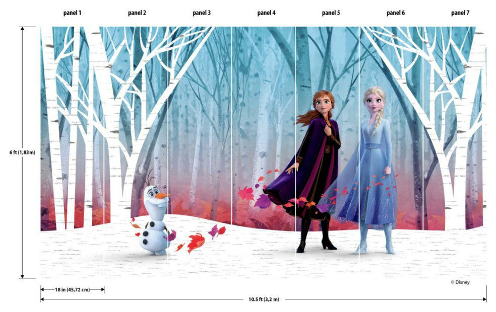 Disney Frozen 2 Woodland Tree Peel And Stick Mural