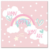 How Loved Pink Rainbow 24x24 Canvas Wall Art