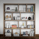 Modern Large Thick Wood Modular Bookcase, Walnut