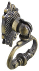 Utopia Alley Vallia Drop Ring Cabinet Pull, 2.6", Antique Brass, 1 Pack